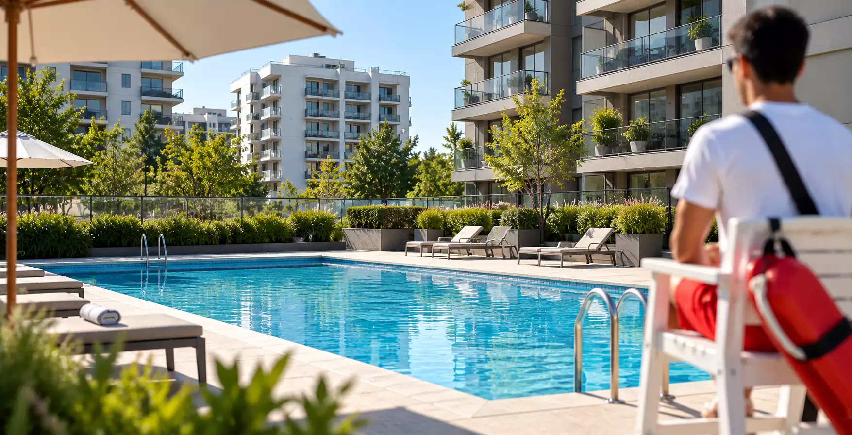 Piscina de complejo residencial
